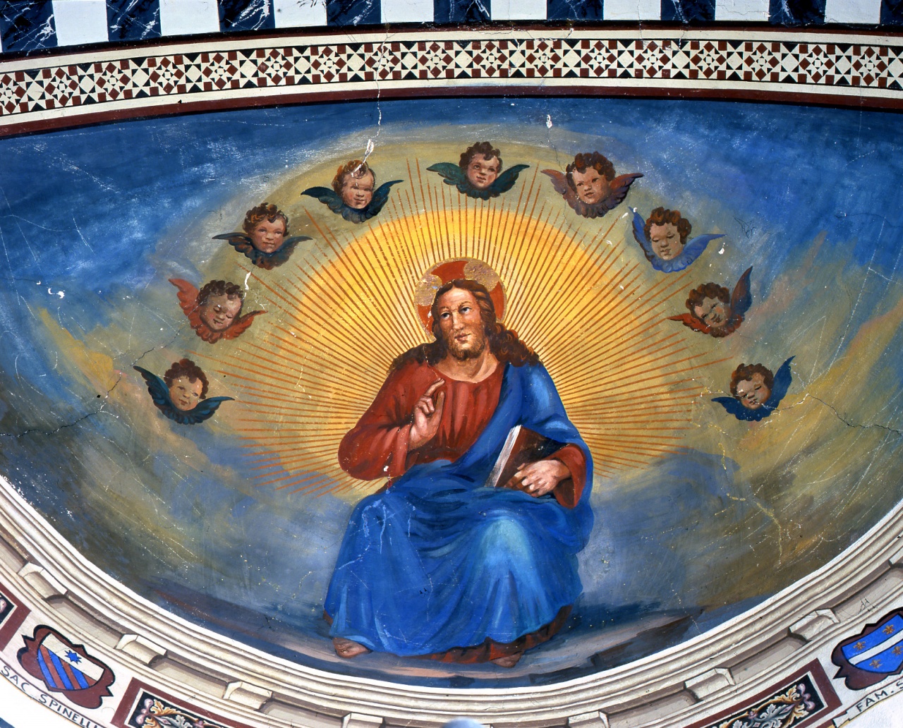 Cristo benedicente (dipinto) - ambito toscano (sec. XX)