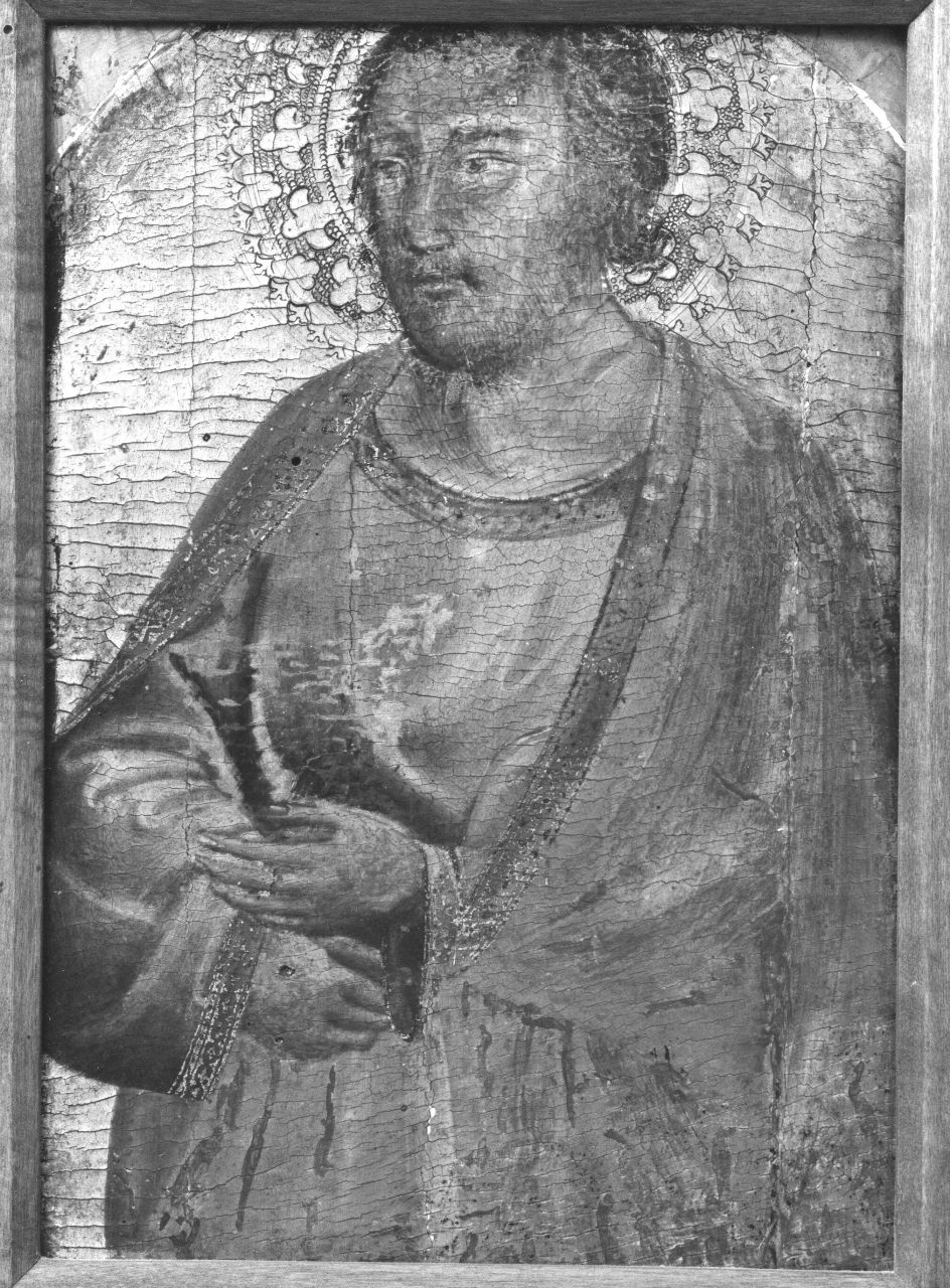 Santo (dipinto, frammento) di Gaddi Taddeo (scuola) (metà sec. XIV)