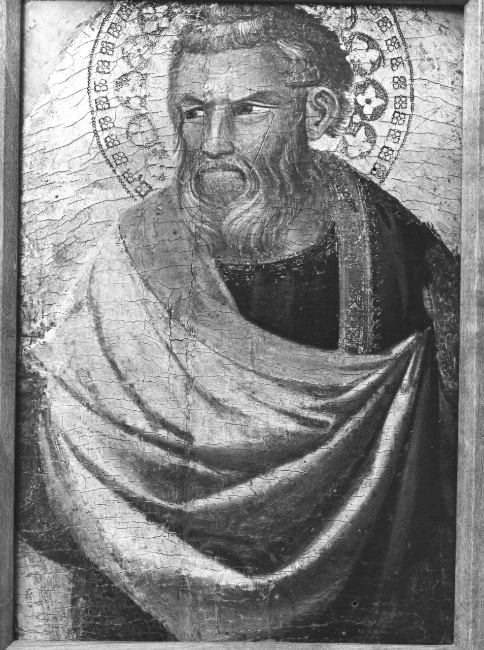 Santo (dipinto, frammento) di Gaddi Taddeo (scuola) (metà sec. XIV)