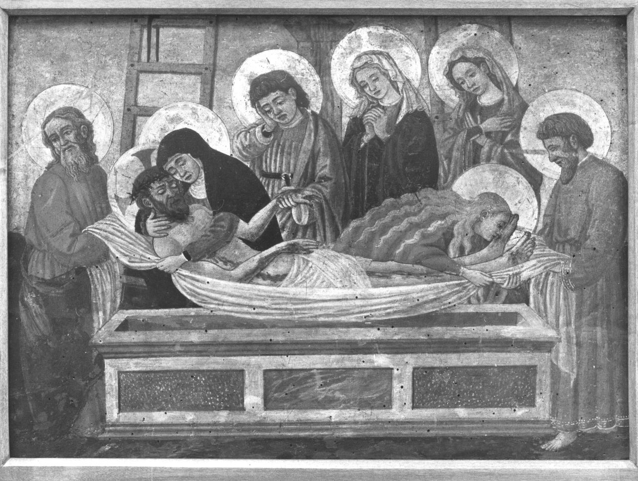 deposizione di Cristo nel sepolcro (dipinto) di Maestro della Natività Johnson (terzo quarto sec. XV)