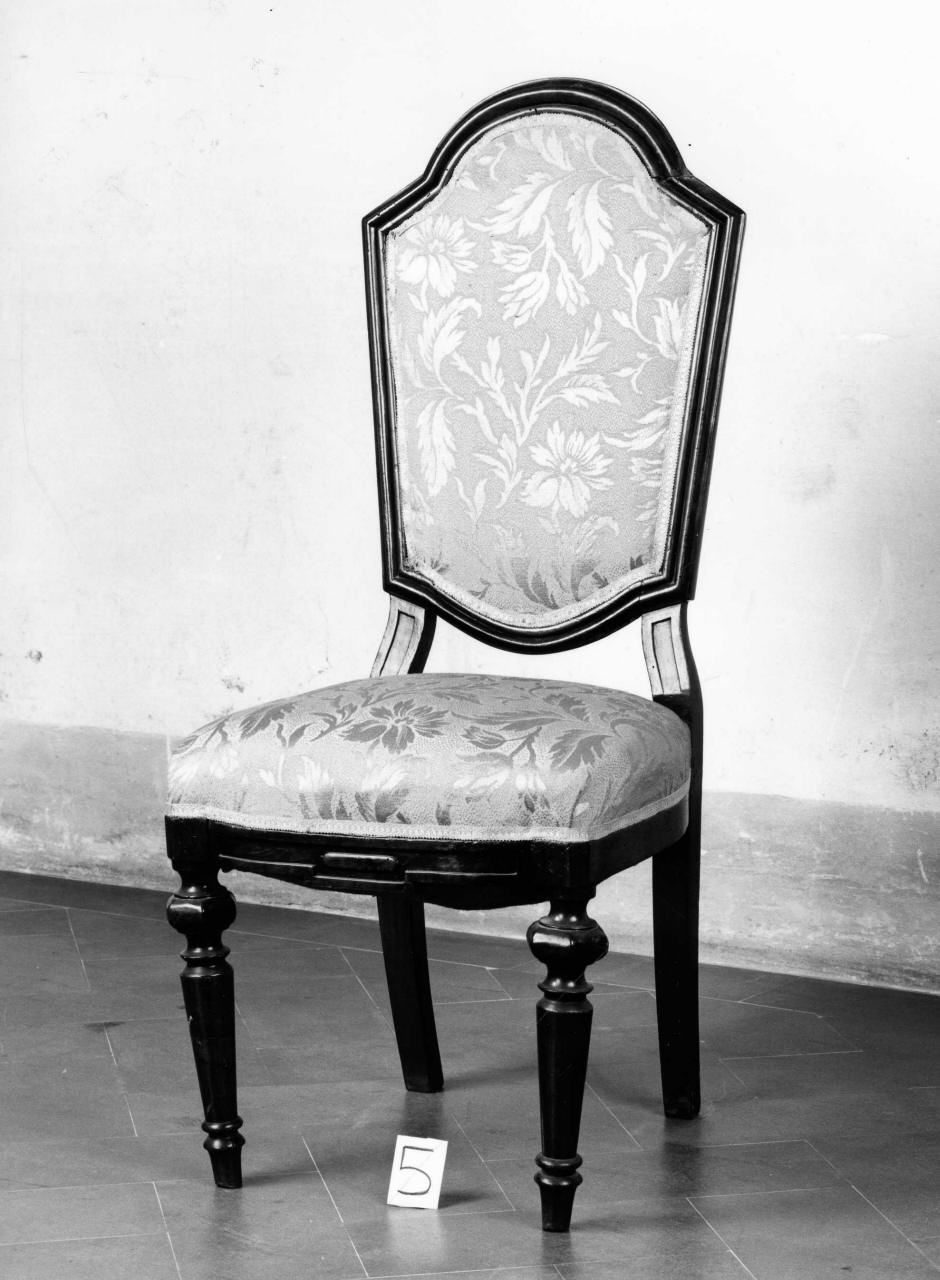 sedia, serie - produzione italiana (seconda metà sec. XIX)