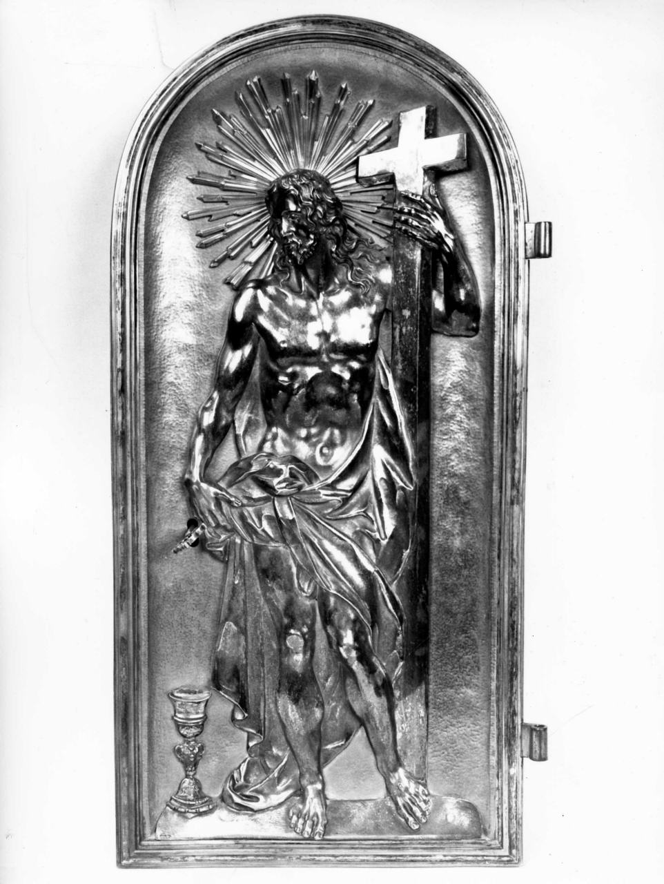 Cristo risorto (sportello di tabernacolo) - bottega toscana (prima metà sec. XVIII)