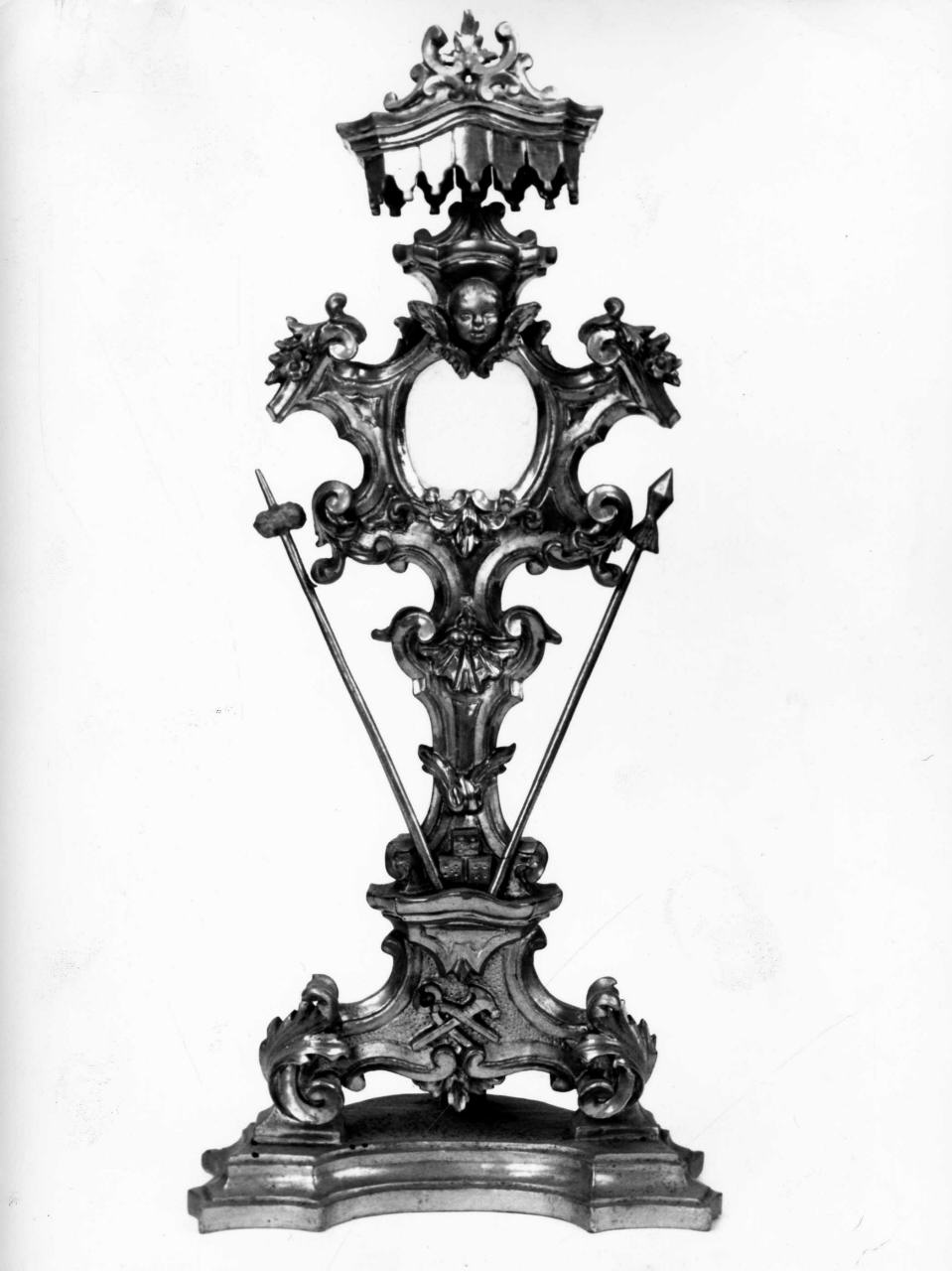 reliquiario - a ostensorio - manifattura toscana (sec. XVIII)