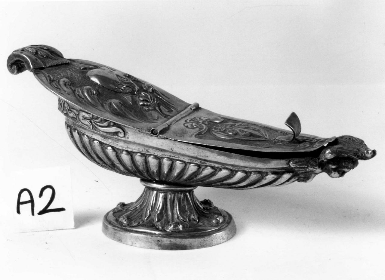 navicella portaincenso - bottega napoletana (sec. XIX)