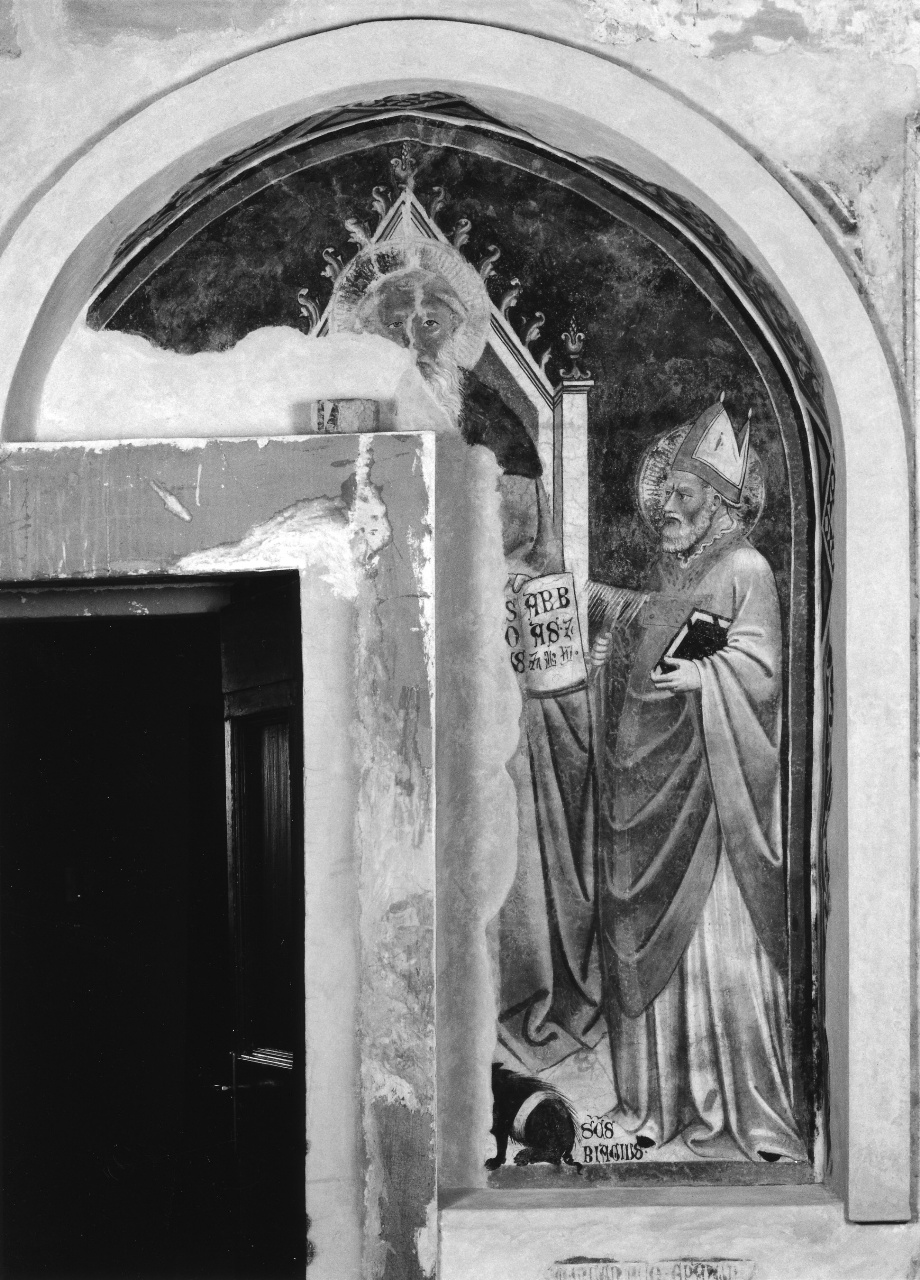 Sant'Antonio Abate e San Biagio (dipinto, elemento d'insieme) di Pietro di Miniato (cerchia) (primo quarto sec. XV)