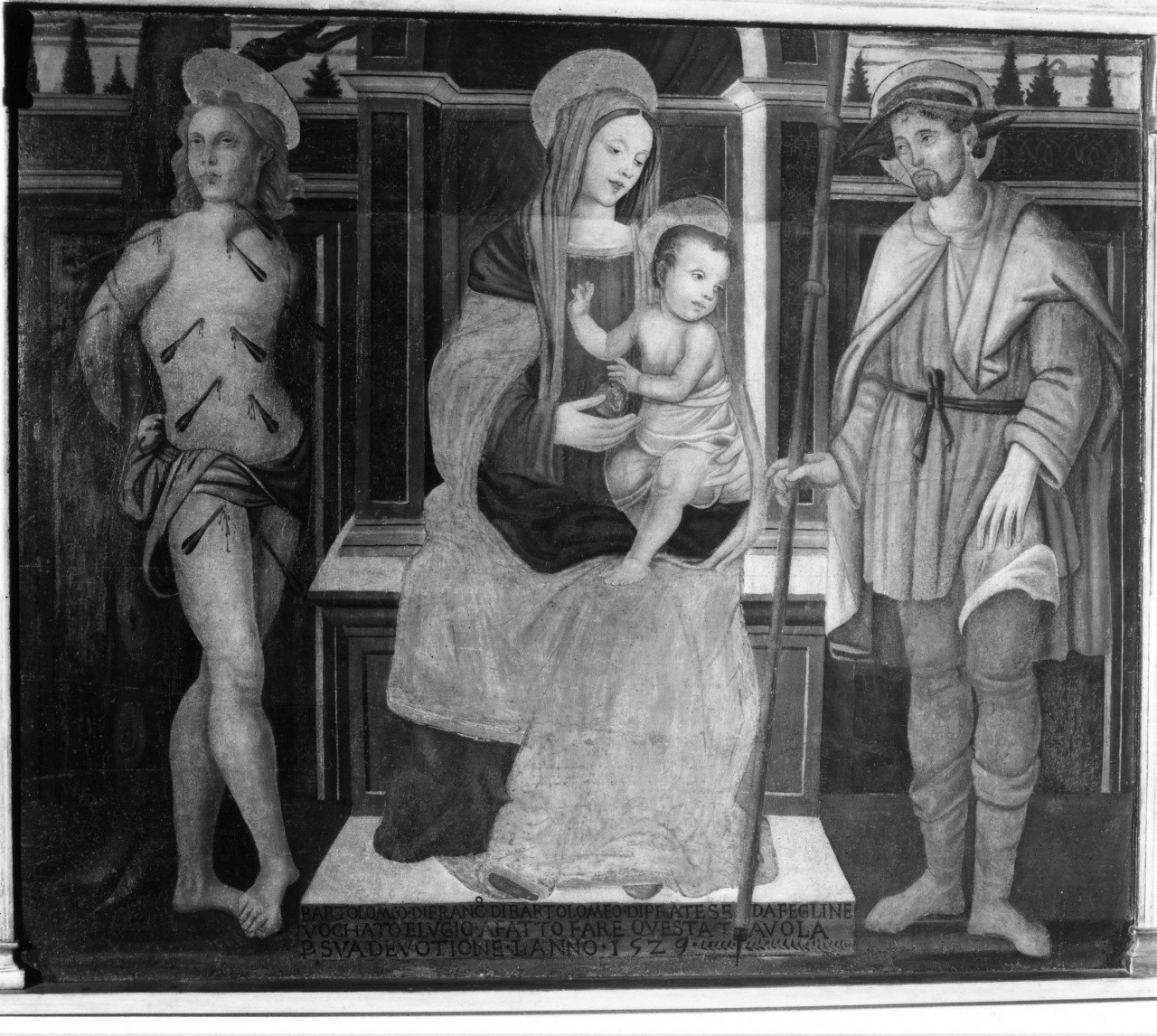 Madonna con Bambino e Santi (dipinto) di Tommaso di Piero del Trombetto (secondo quarto sec. XVI)