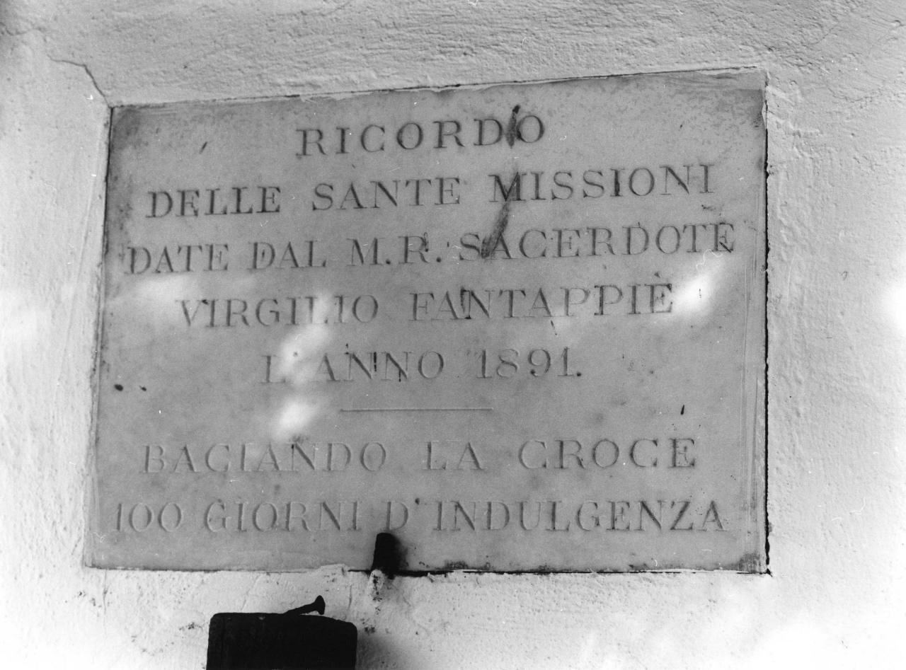 lapide commemorativa - manifattura toscana (sec. XIX)