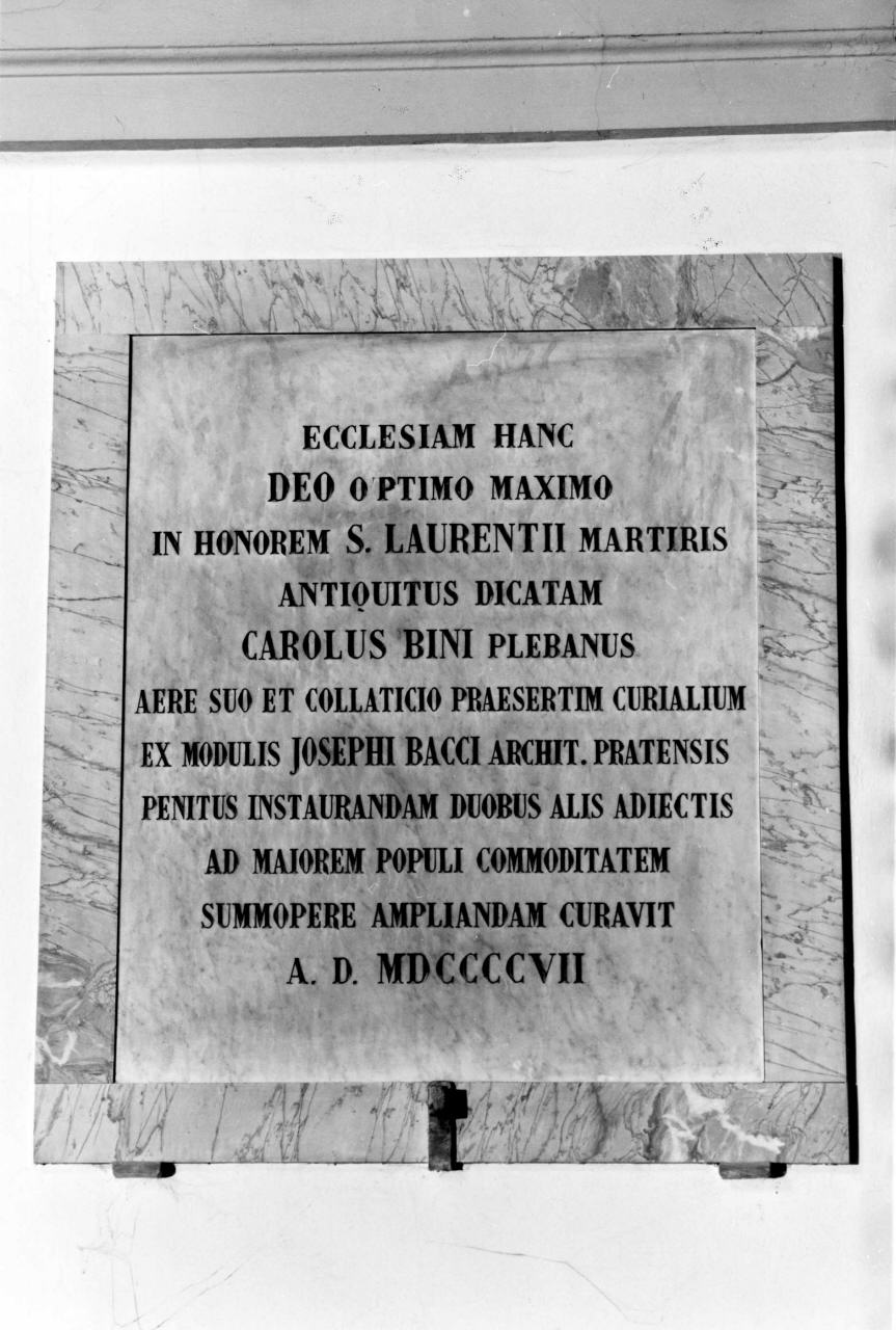 lapide documentaria - produzione toscana (sec. XX)