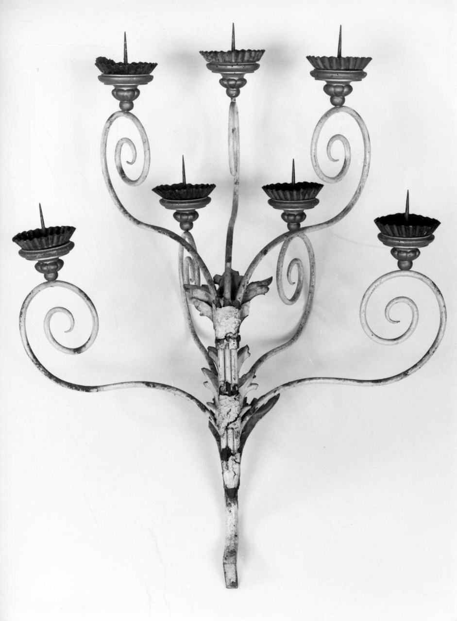 candeliere da parete, serie - produzione toscana (sec. XIX)