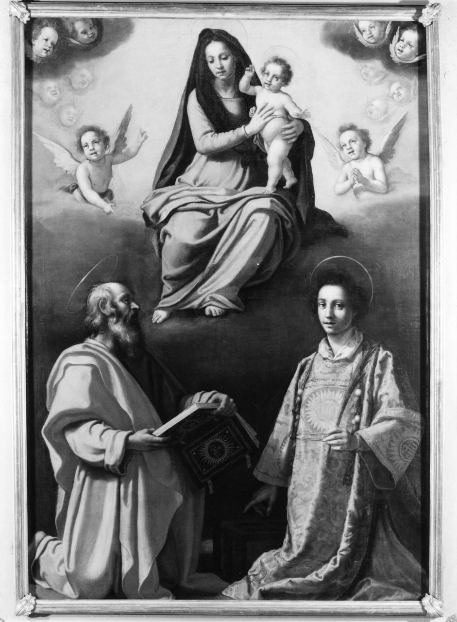 Madonna con Bambino e Santi (dipinto) di Chimenti Jacopo detto Empoli (cerchia) (secc. XVI/ XVII)