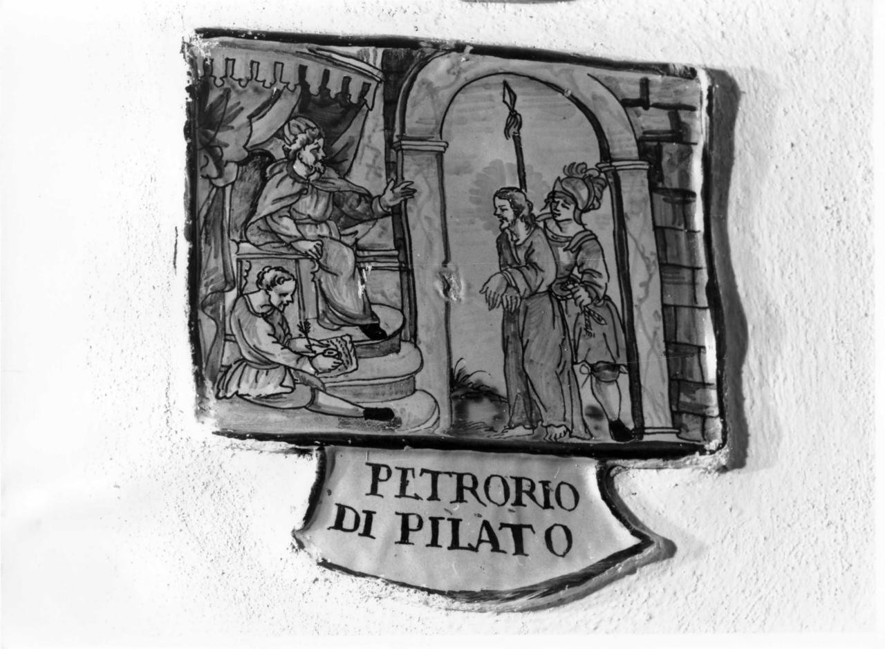 stazioni della via crucis (formella, serie) - manifattura toscana (sec. XVIII)