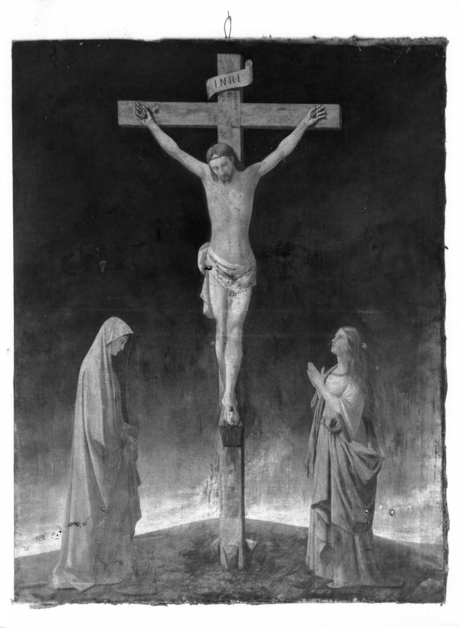 crocifissione di Cristo con la Madonna e Santa Maria Maddalena (dipinto) - ambito toscano (sec. XIX)