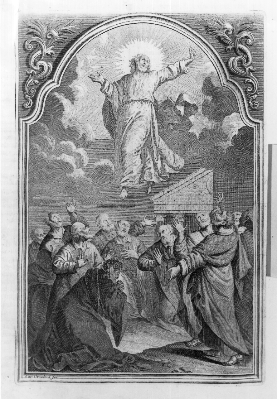 ascensione di Cristo (stampa) di Orsolini Carlo (sec. XIX)