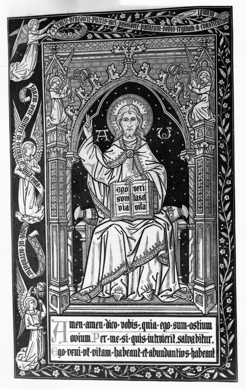 Cristo in gloria (stampa) - ambito francese (sec. XX)