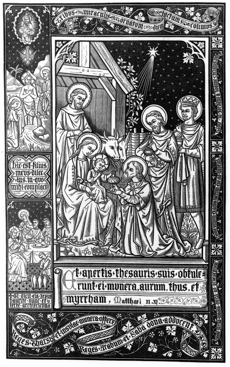 adorazione dei Re Magi (stampa) - ambito francese (sec. XX)