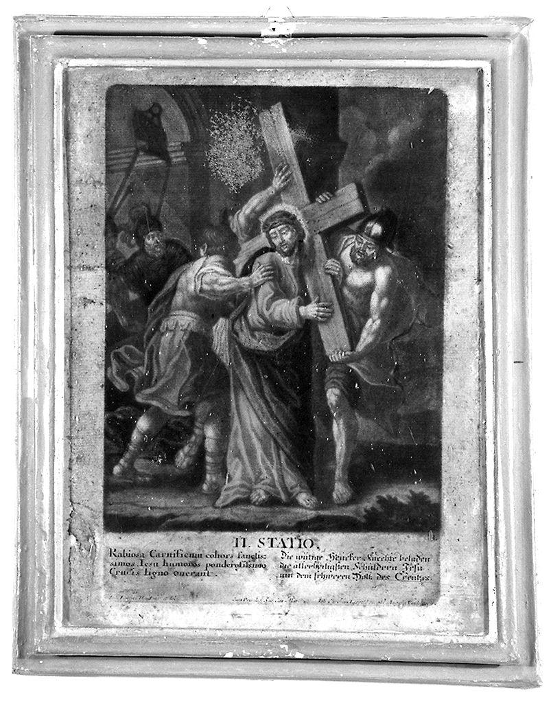 stazioni della Via Crucis (stampa a colori, serie) di Leopold Johann Christian, Haid Johann Lorenz (prima metà sec. XVIII)