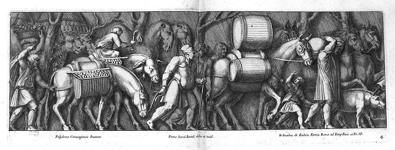 scene di storia antica (stampa, serie) di Bartoli Pietro Santi, Polidoro da Caravaggio (ultimo quarto sec. XVII)