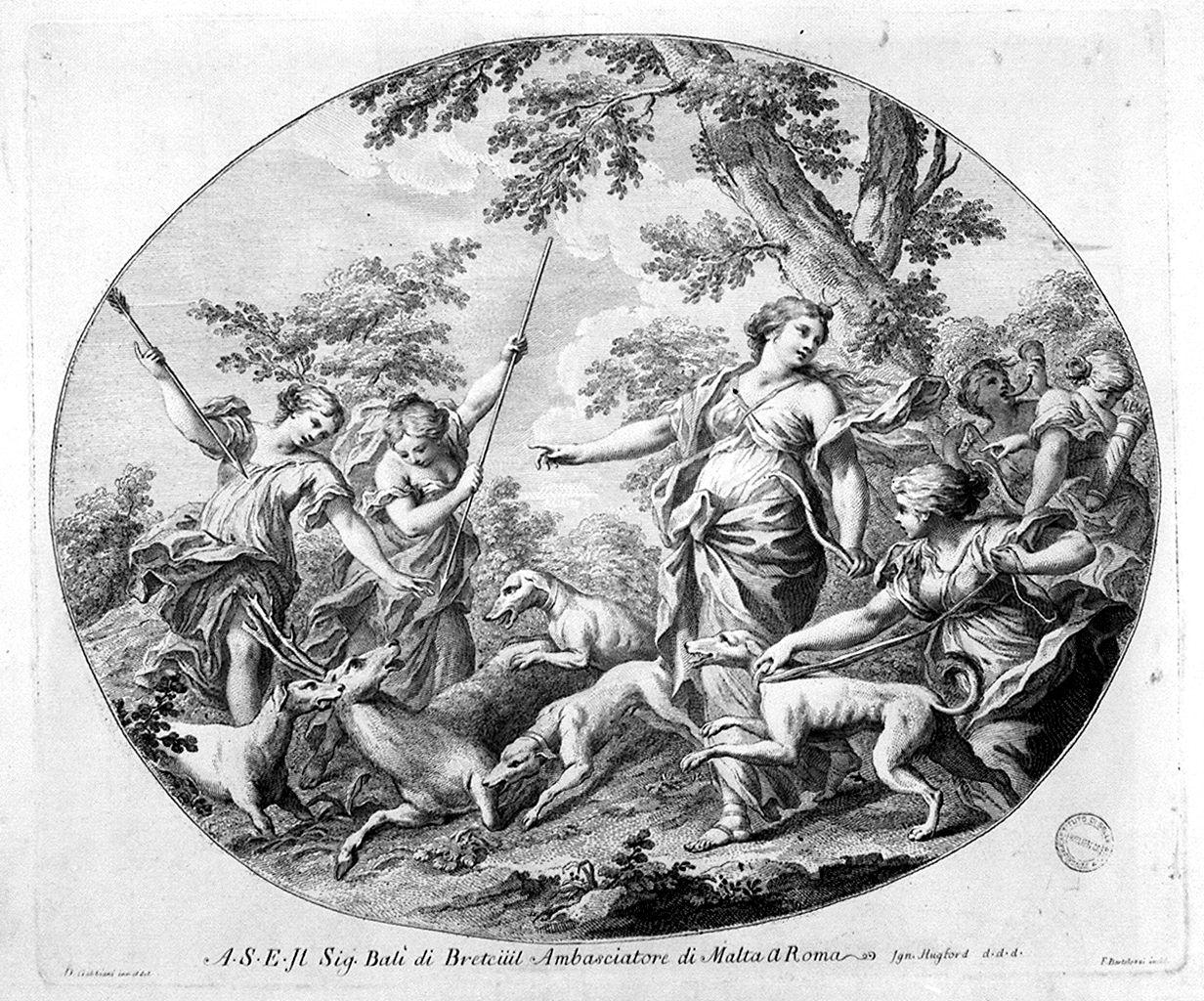 Atteone divorato dai cani (stampa) di Bartolozzi Francesco, Gabbiani Anton Domenico (sec. XVIII)