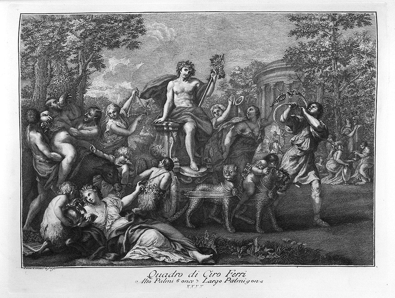 trionfo di Bacco e Arianna (stampa) di Lorenzi Lorenzo, Ferri Ciro (sec. XVIII)
