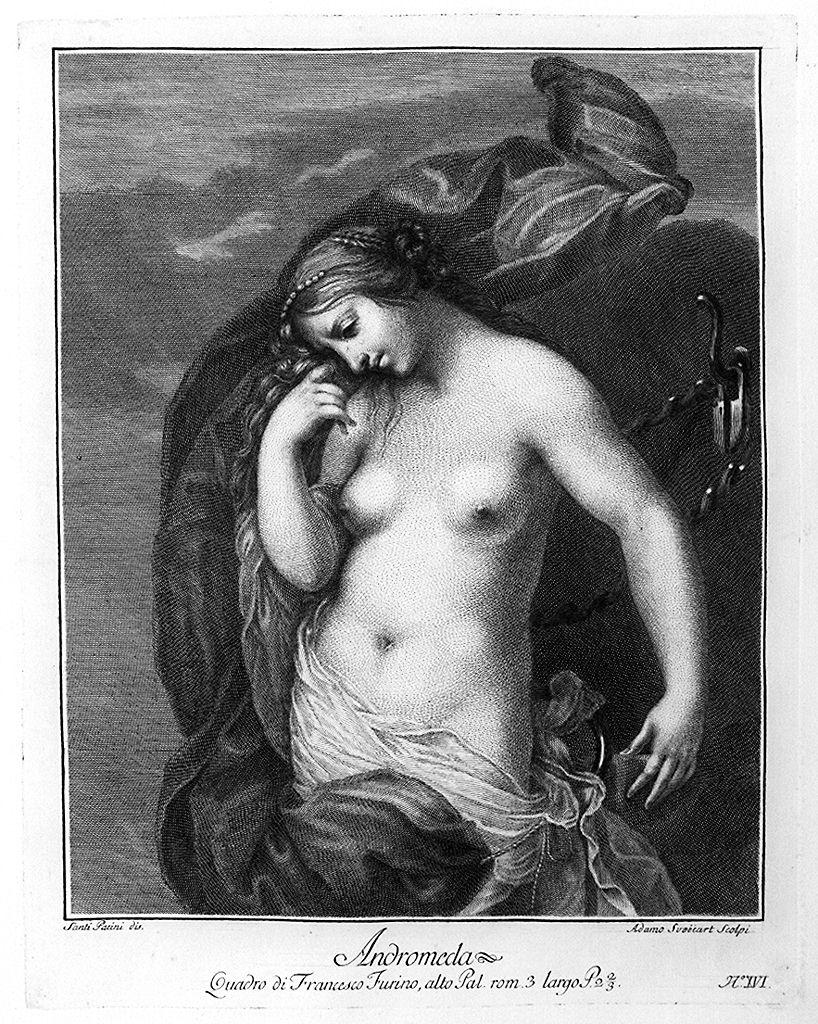 Perseo libera Andromeda (stampa) di Schweikart Johann Adam, Pacini Sante, Furini Francesco (sec. XVIII)