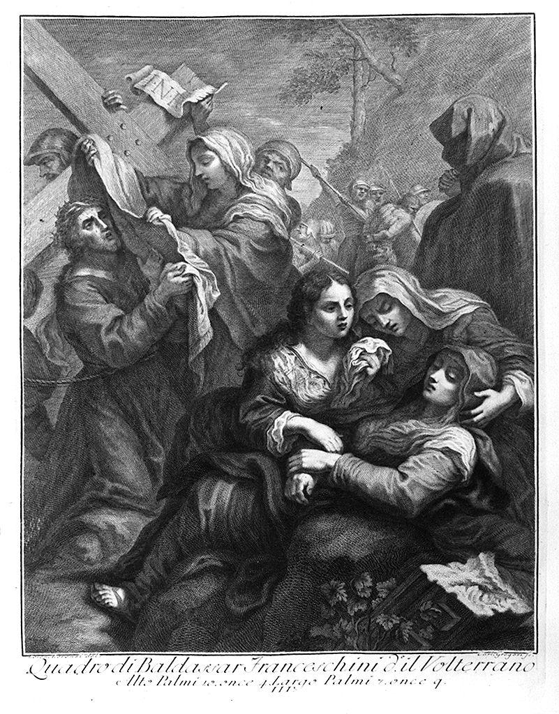 spasimo della Madonna (stampa) di Gregori Carlo, Lorenzi Lorenzo, Franceschini Baldassarre detto Volterrano (sec. XVIII)