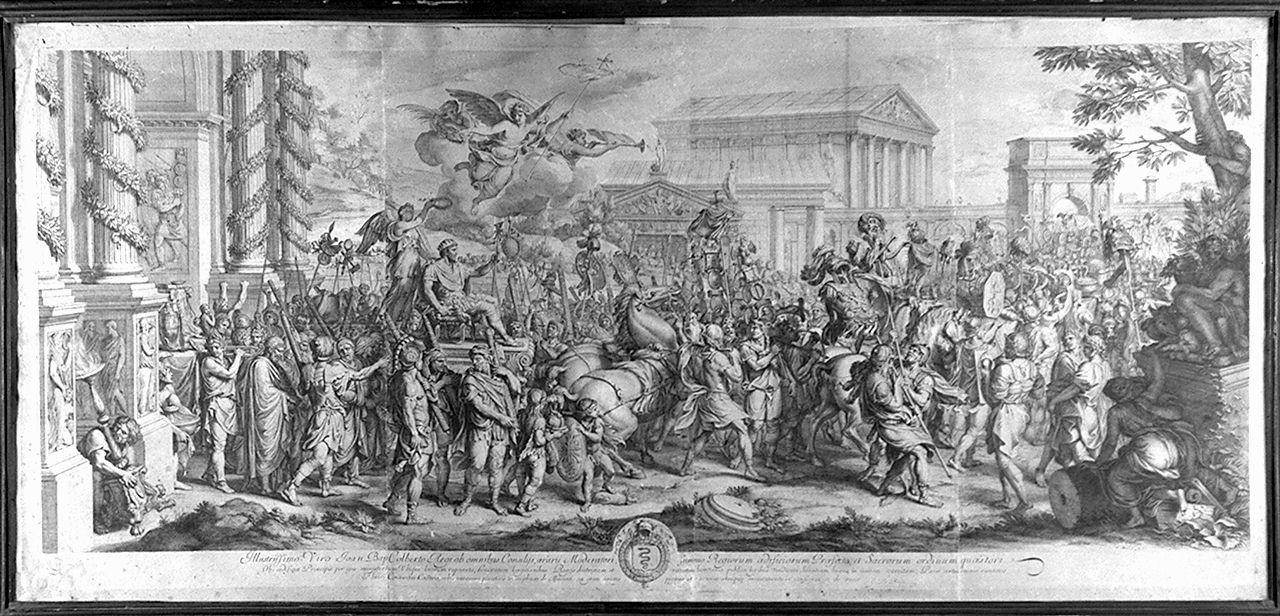 trionfo di Costantino, imperatore in trionfo (stampa, stampa composita) di Audran Gerard, Le Brun Charles (sec. XVII)