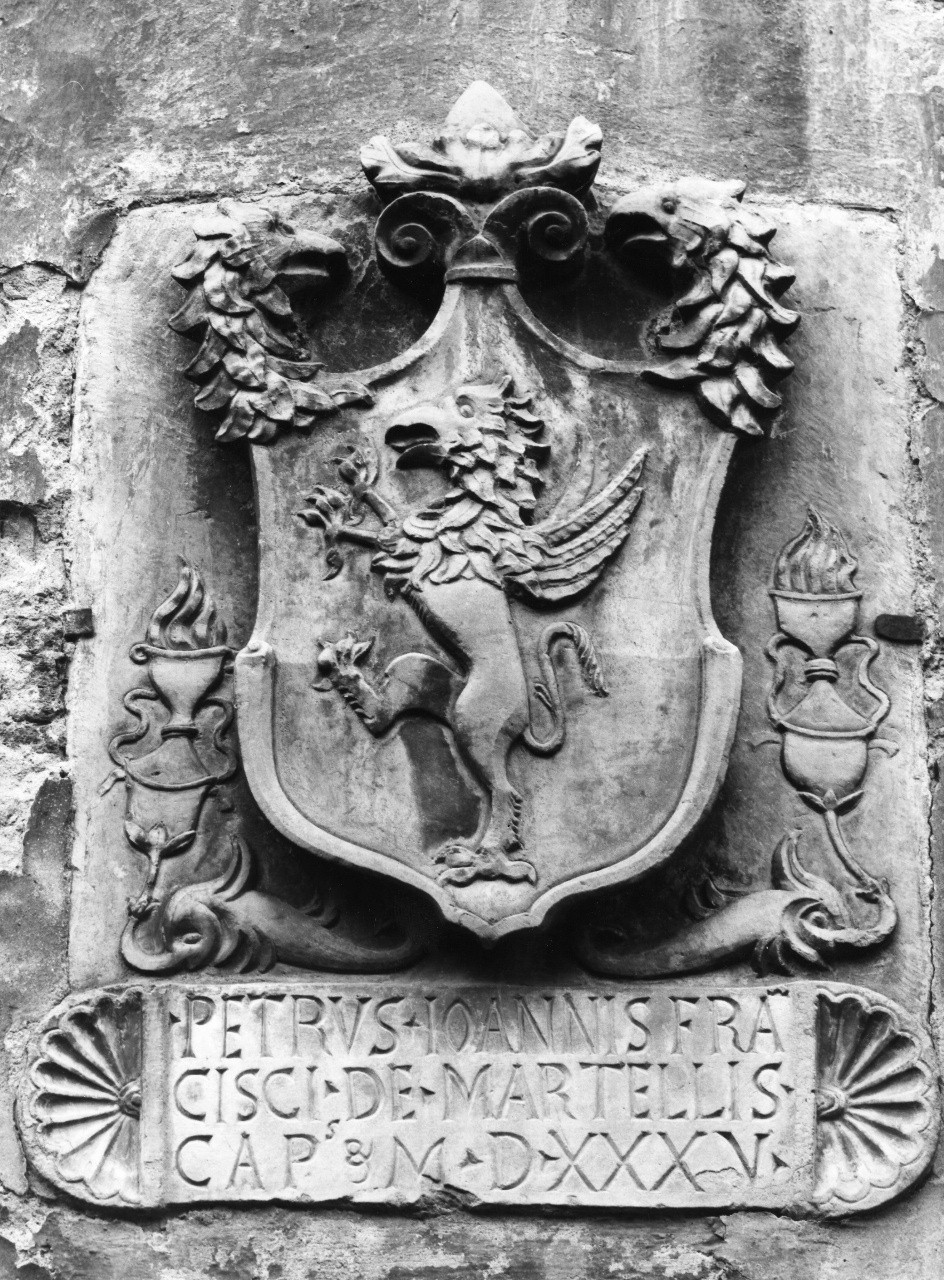 stemma gentilizio della famiglia Martelli (rilievo) - manifattura toscana (sec. XVI)