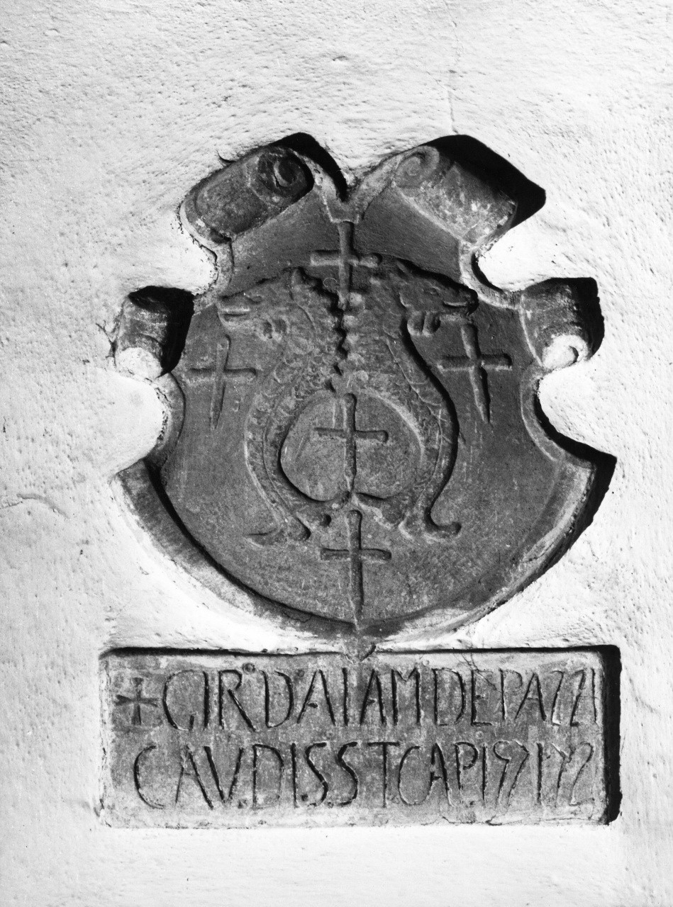 stemma gentilizio della famiglia Pazzi (rilievo) - manifattura toscana (sec. XVI)