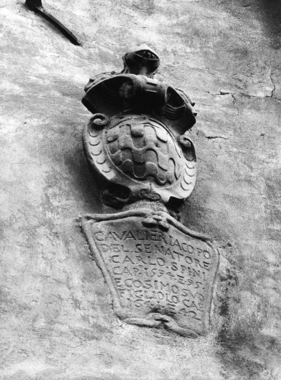 stemma gentilizio della famiglia Spini (rilievo) - manifattura toscana (sec. XVII)