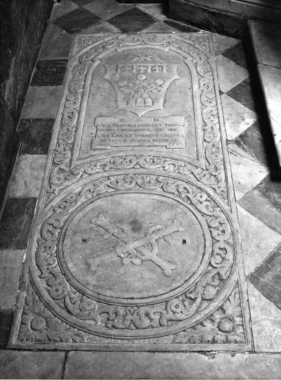 lapide tombale - bottega toscana (sec. XVIII)