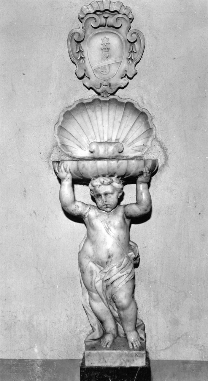 acquasantiera - a fusto di Vaccà Andrea (bottega) (sec. XVII)