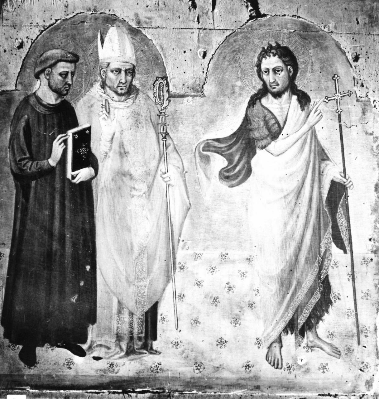 San Bartolo, San Martino, San Giovanni Battista (scomparto di polittico) di Bicci di Lorenzo (attribuito) (sec. XV)