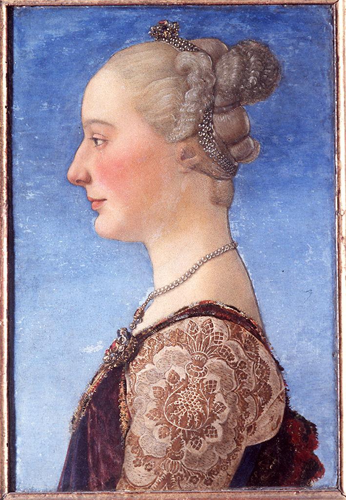 ritratto di donna (dipinto) di Benci Antonio detto Pollaiolo (sec. XV)