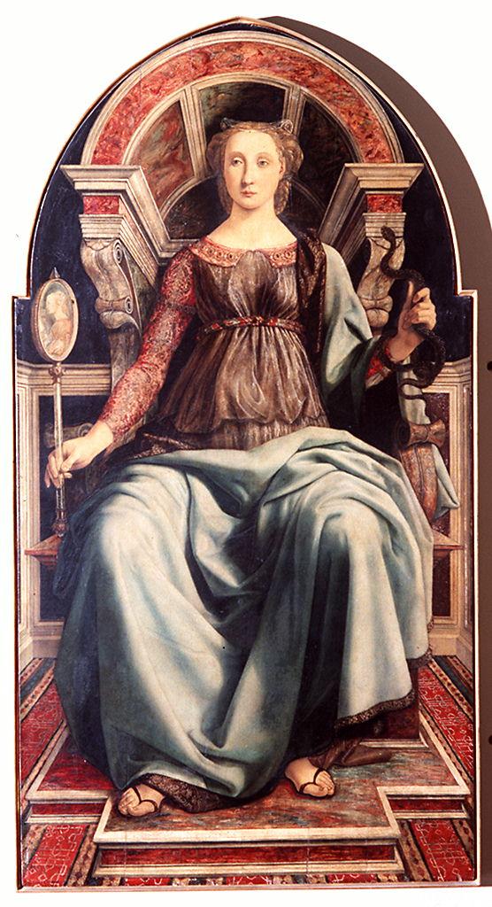 Prudenza (dipinto) di Benci Pietro detto Piero del Pollaiolo, Benci Antonio detto Pollaiolo (sec. XV)