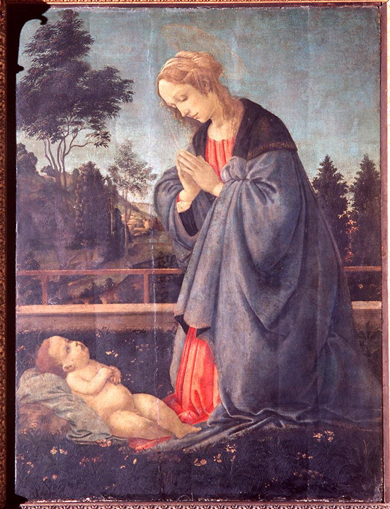 adorazione di Gesù Bambino (dipinto) di Lippi Filippino (sec. XV)