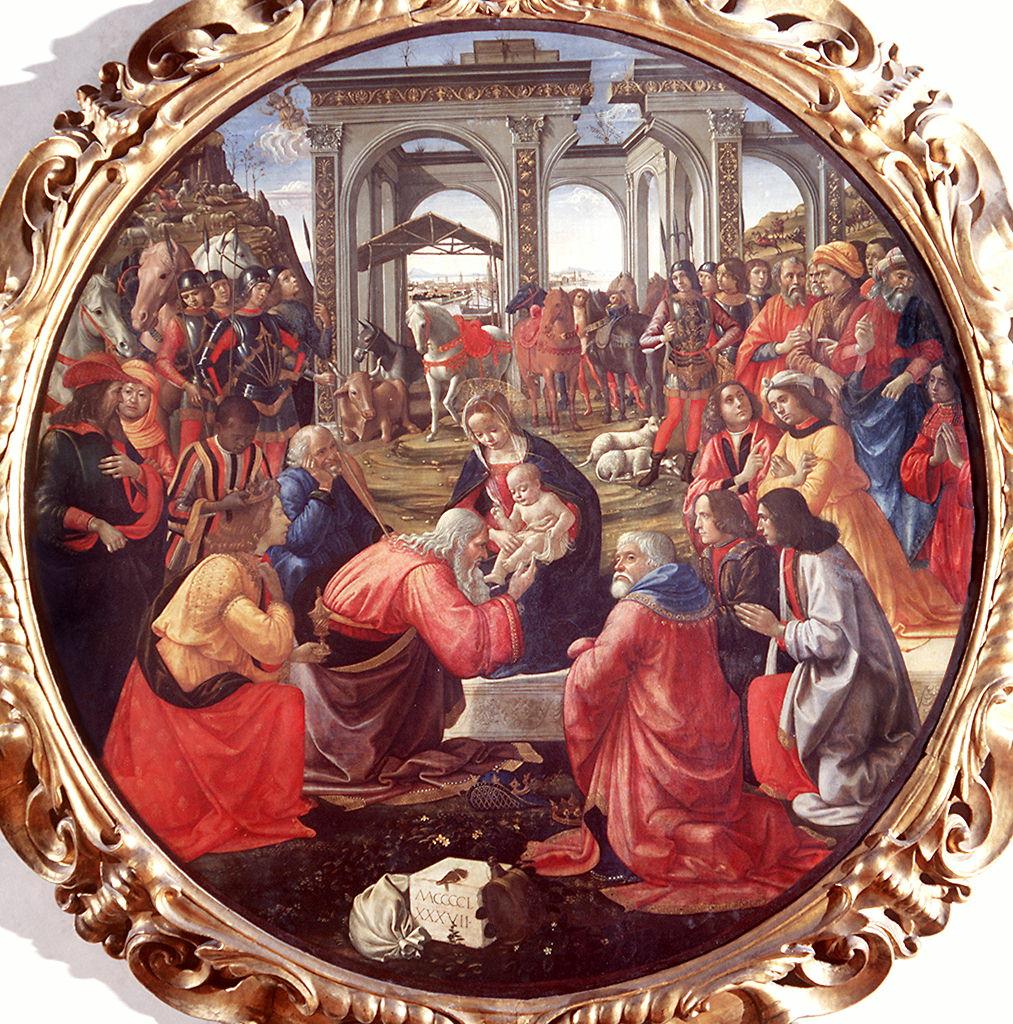adorazione dei Re Magi (dipinto) di Bigordi Domenico detto Domenico Ghirlandaio (e aiuti) (sec. XV)