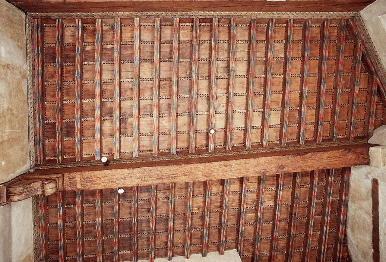 motivo decorativo geometrico (soffitto dipinto) - manifattura toscana (seconda metà sec. XIV, sec. XIX)