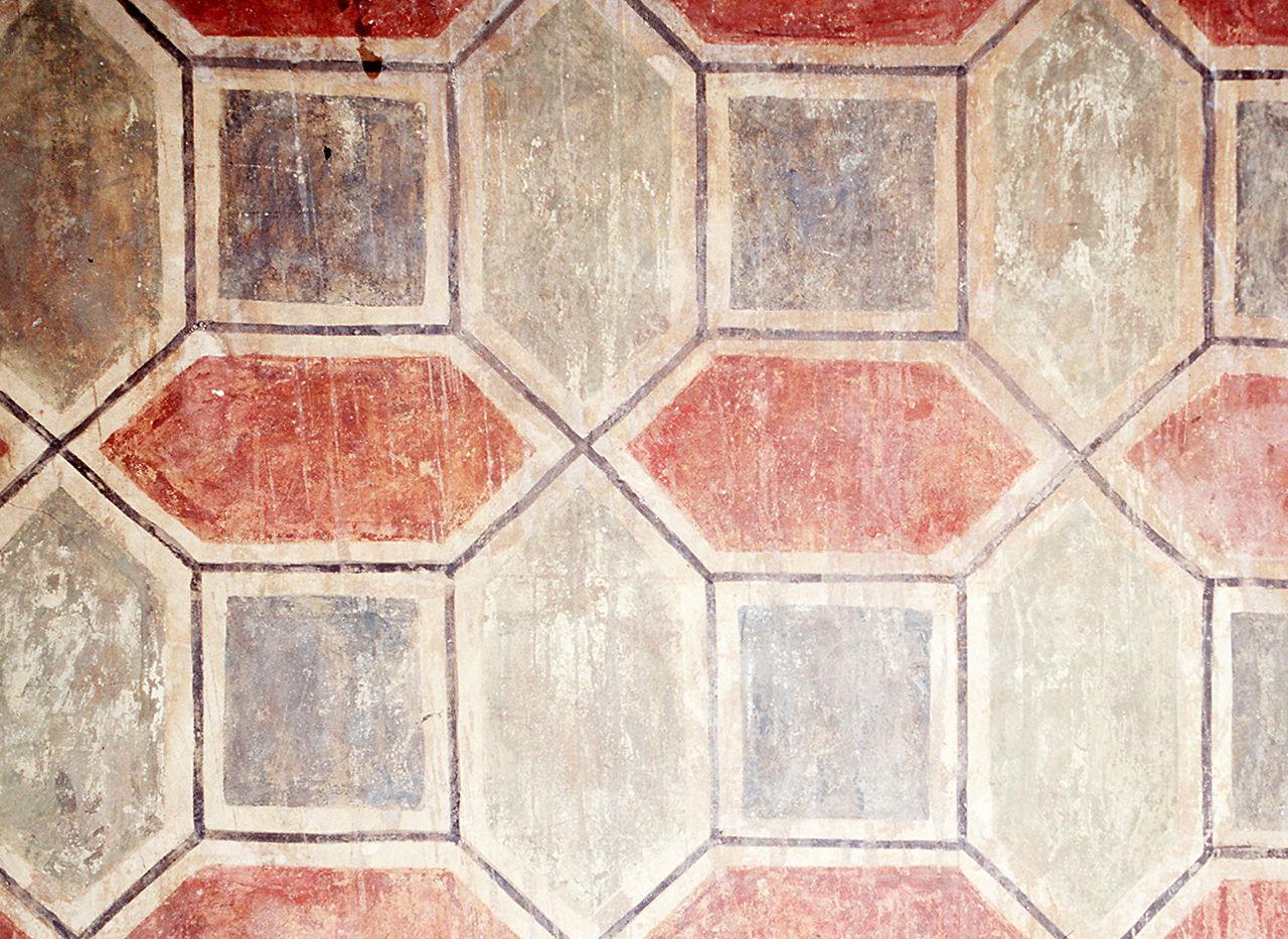 motivi decorativi geometrici (dipinto) - ambito fiorentino (sec. XIV)