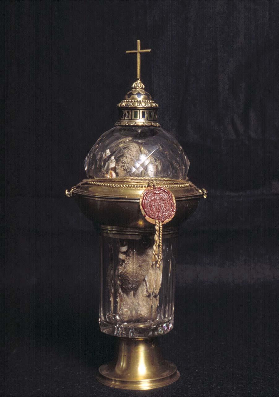motivo decorativo (reliquiario - a bicchiere) - bottega veneziana, bottega fiorentina (sec. XVI)