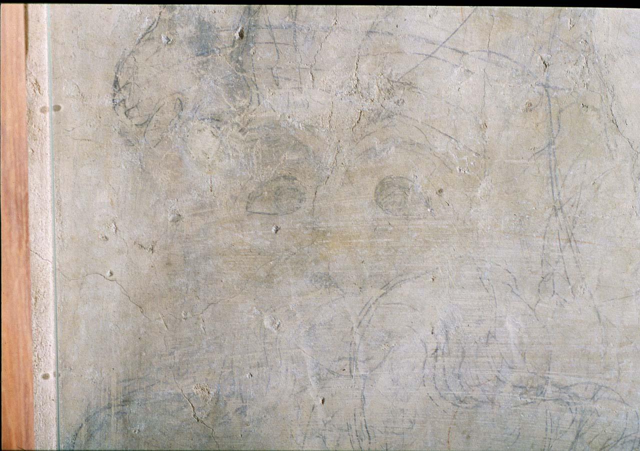 mascherone (disegno murale) di Buonarroti Michelangelo (cerchia) (secondo quarto sec. XVI)