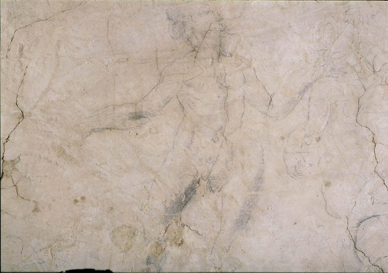 Cristo (disegno murale) di Buonarroti Michelangelo (cerchia) (sec. XVI)