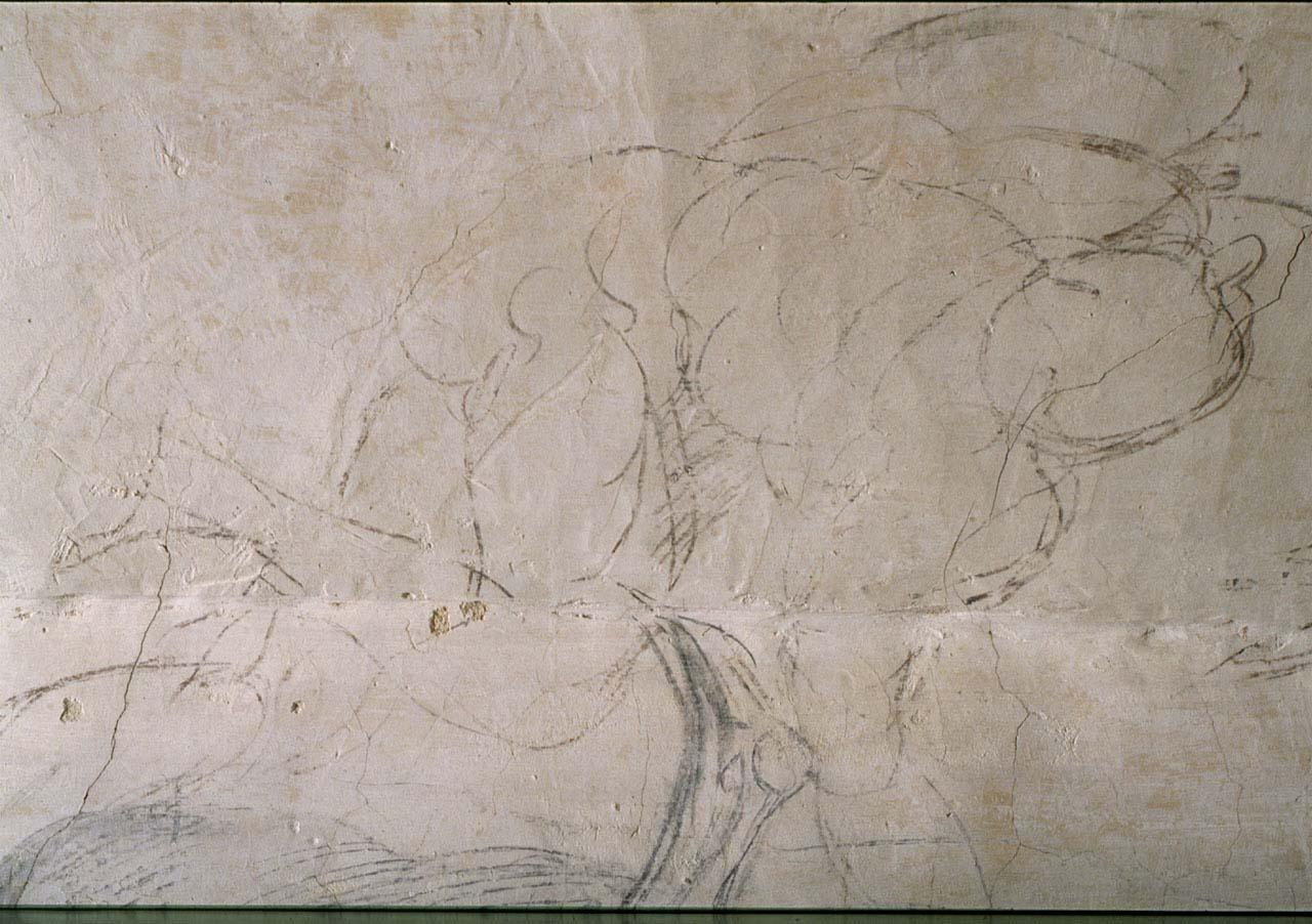 figura maschile (disegno murale) di Buonarroti Michelangelo (sec. XVI)