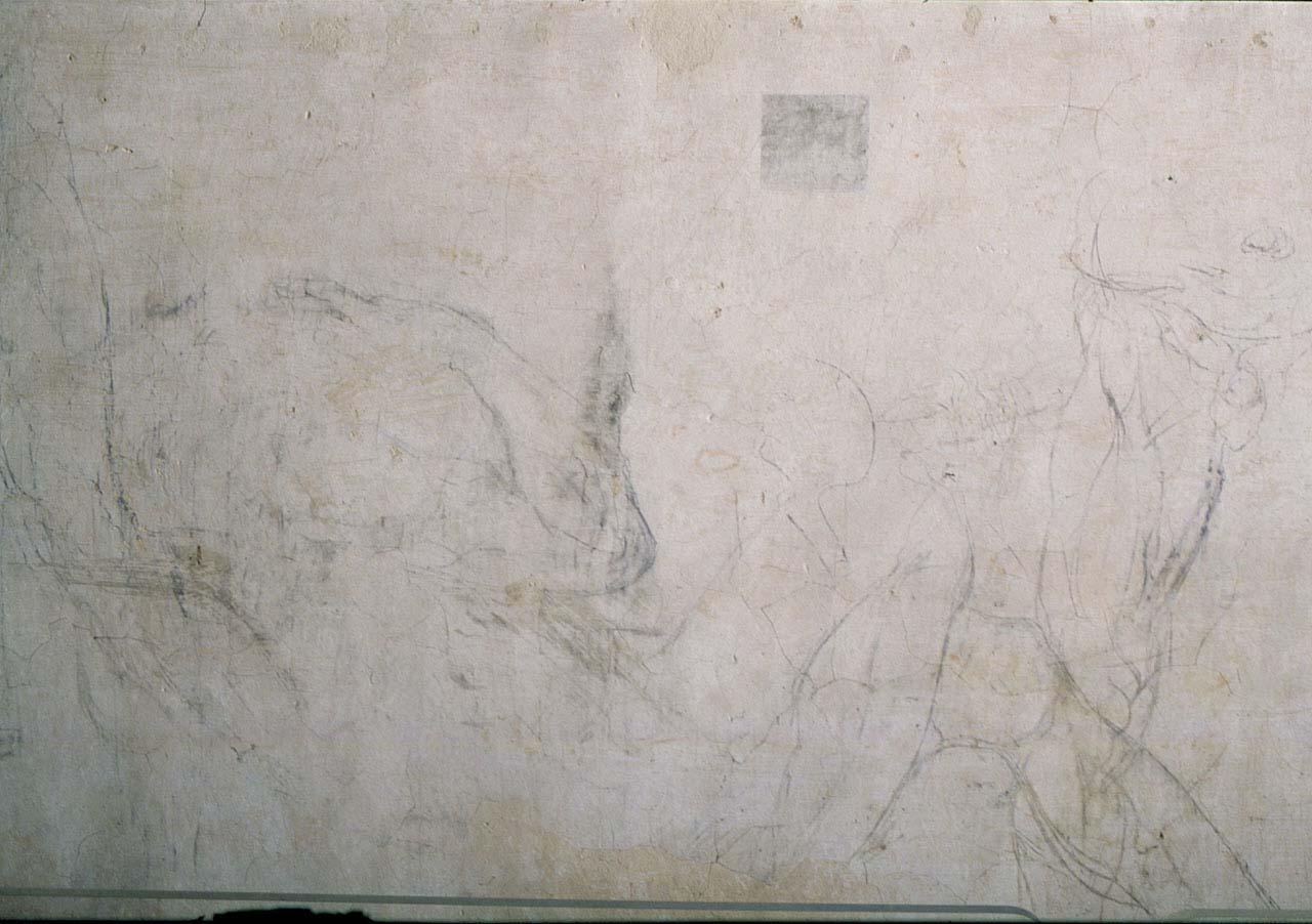 figura femminile (disegno murale) di Buonarroti Michelangelo (cerchia) (sec. XVI)