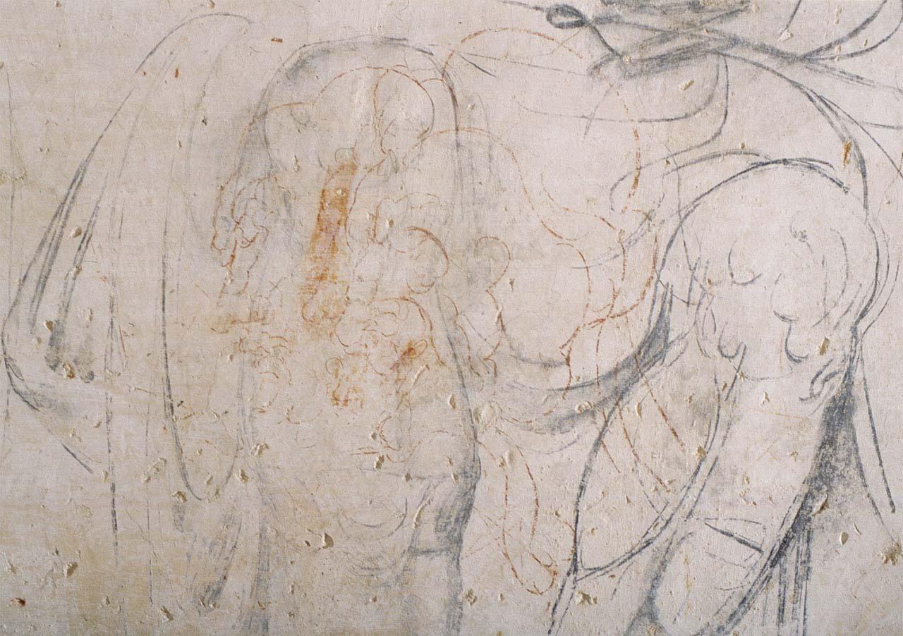 mascherone (disegno murale) di Buonarroti Michelangelo (sec. XVI)
