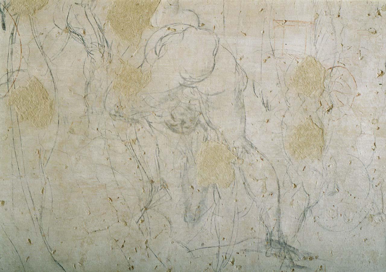figura maschile (disegno murale) di Buonarroti Michelangelo (sec. XVI)