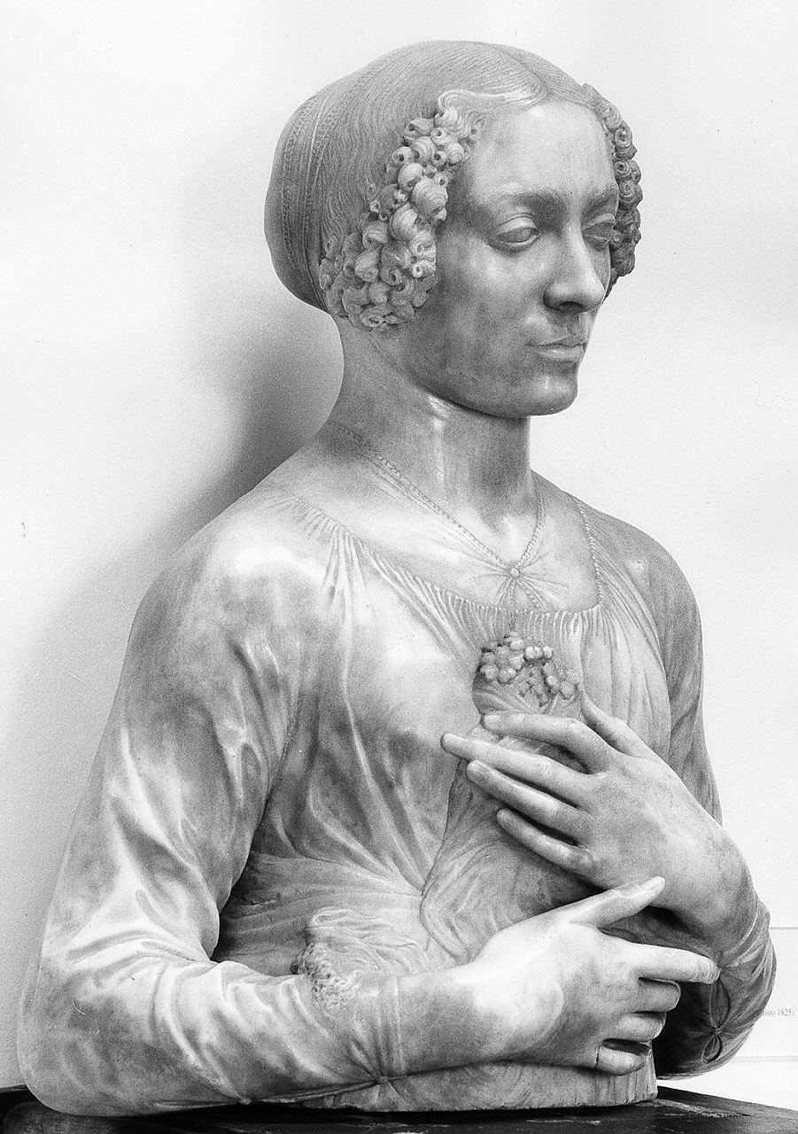 Dama del mazzolino, ritratto di donna (scultura) di Cioni Andrea detto Verrocchio (sec. XV)