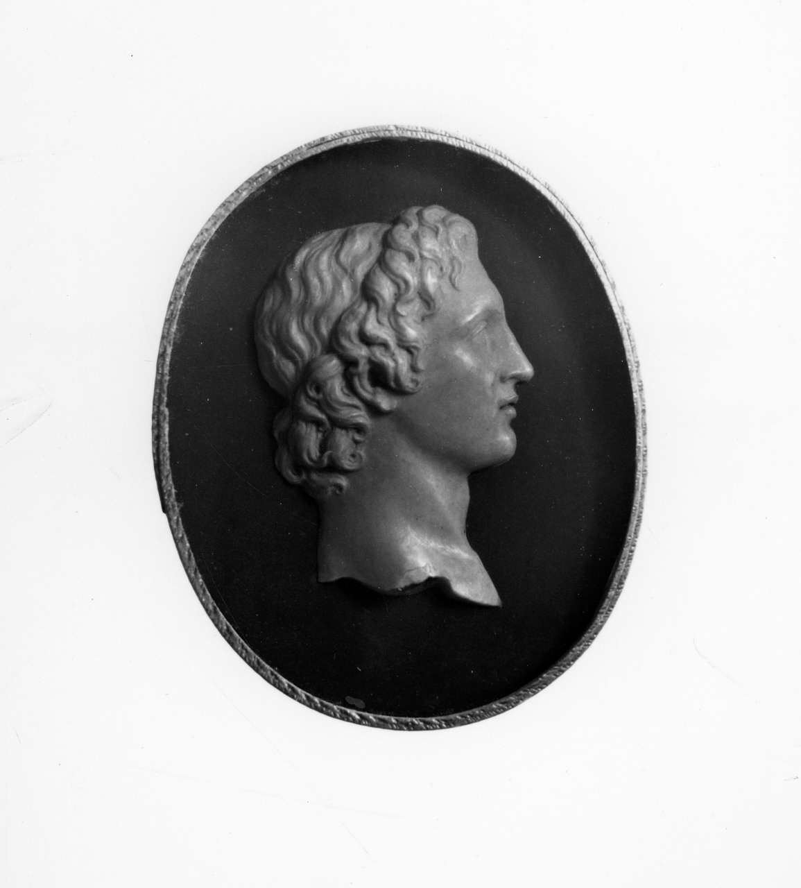 testa di Alessandro Magno (rilievo) di Santarelli Giovanni Antonio (primo quarto sec. XIX)