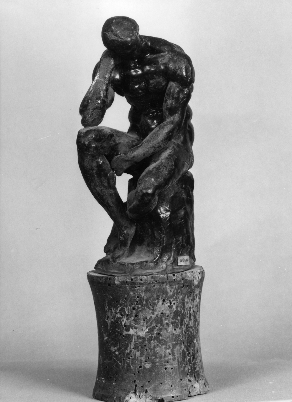 figura maschile (rilievo) di Buonarroti Michelangelo (attribuito) (metà sec. XVI)