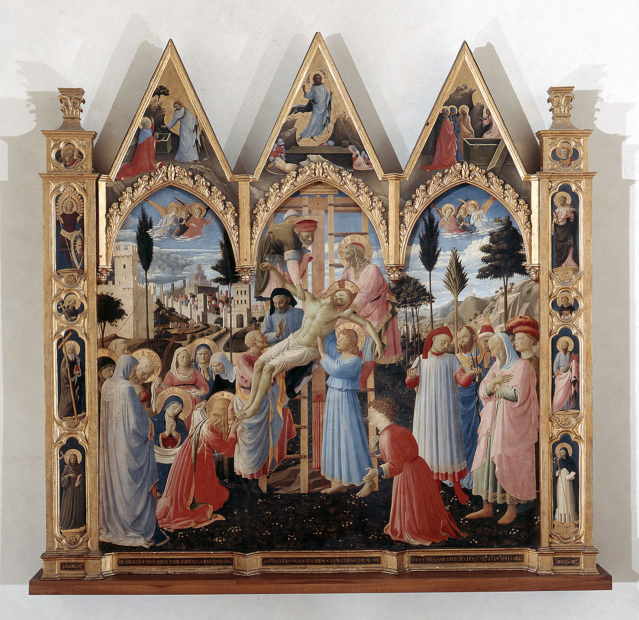 deposizione, episodi del Nuovo Testamento, santi (dipinto) di Lorenzo Monaco, Giovanni da Fiesole detto Beato Angelico (sec. XV)