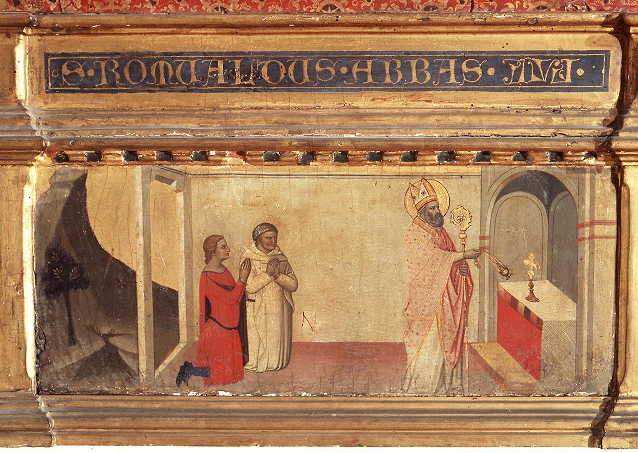 San Romualdo riceve l'apparizione di Sant'Apollinare (scomparto di predella) di Nardo di Cione (sec. XIV)